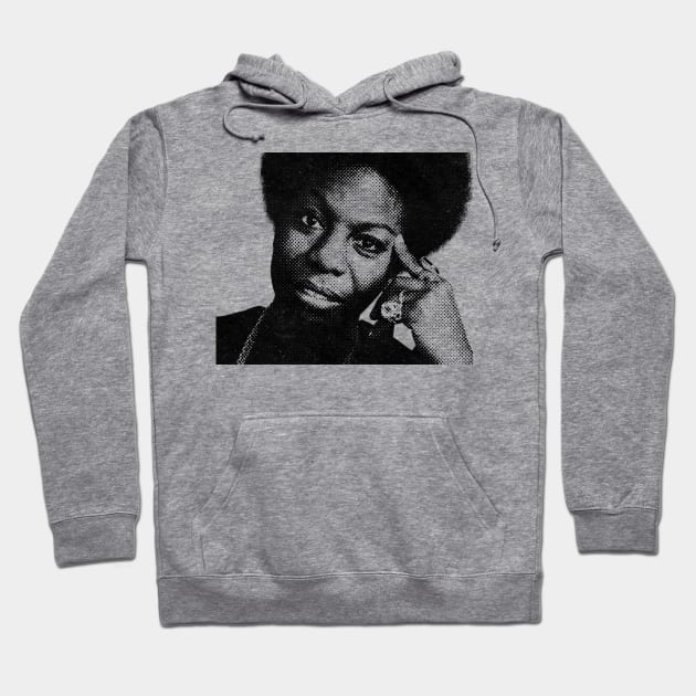 Nina Simone Halftone Hoodie by Resdis Materials